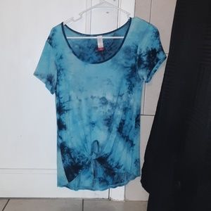 Blue tie dye shirt